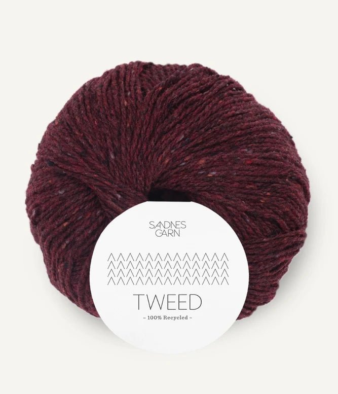 '4085 wine tweed ' tweed recycled by Sandnes Garn | Wabi Sabi