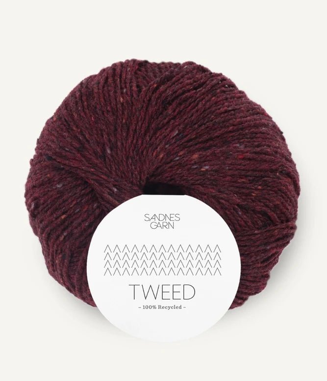 4085 wine tweed tweed recycled by sandnes garn at Wabi Sabi