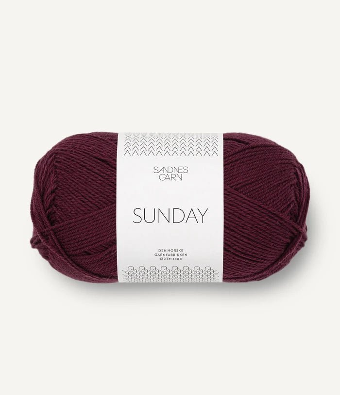 '4372 deep burgundy ' sunday by sandnes garn | Wabi Sabi