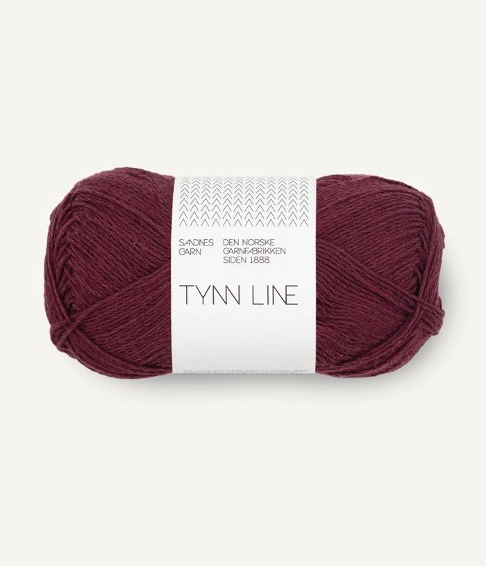 4372 deep burgundy tynn line by sandnes garn at Wabi Sabi