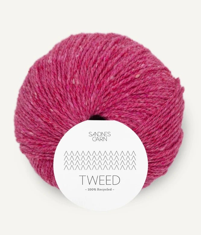 '4685 magenta tweed ' tweed recycled by Sandnes Garn | Wabi Sabi