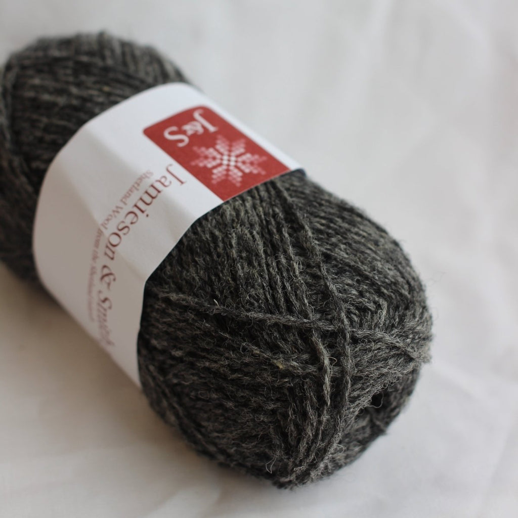 54 dark grey shetland jumper weight by jamieson & smith at Wabi Sabi