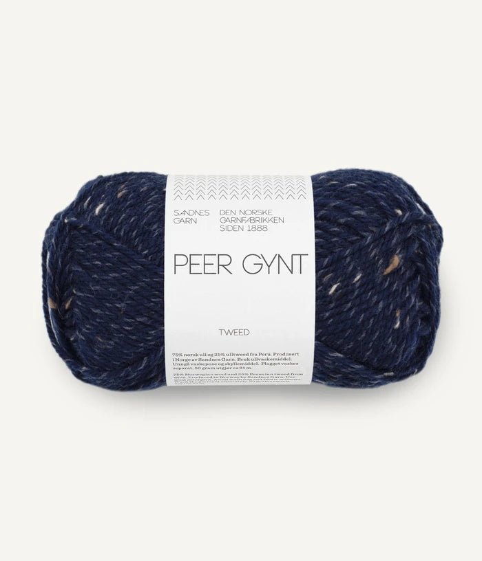 '5585 marine blue tweed ' peer gynt by sandnes garn | Wabi Sabi