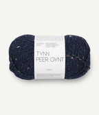 5585 marine blue tweed tynn peer gynt by sandnes garn at Wabi Sabi