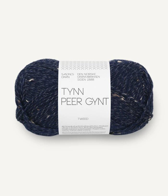 '5585 marine blue tweed ' tynn peer gynt by sandnes garn | Wabi Sabi