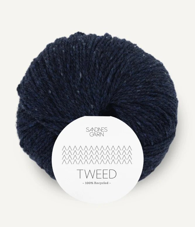 '5585 navy tweed ' tweed recycled by Sandnes Garn | Wabi Sabi