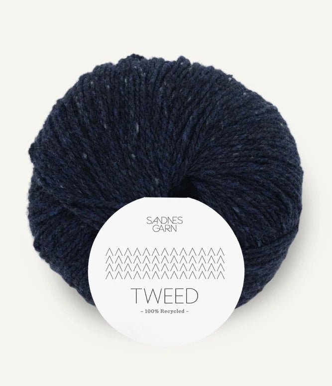 5585 navy tweed tweed recycled by sandnes garn at Wabi Sabi