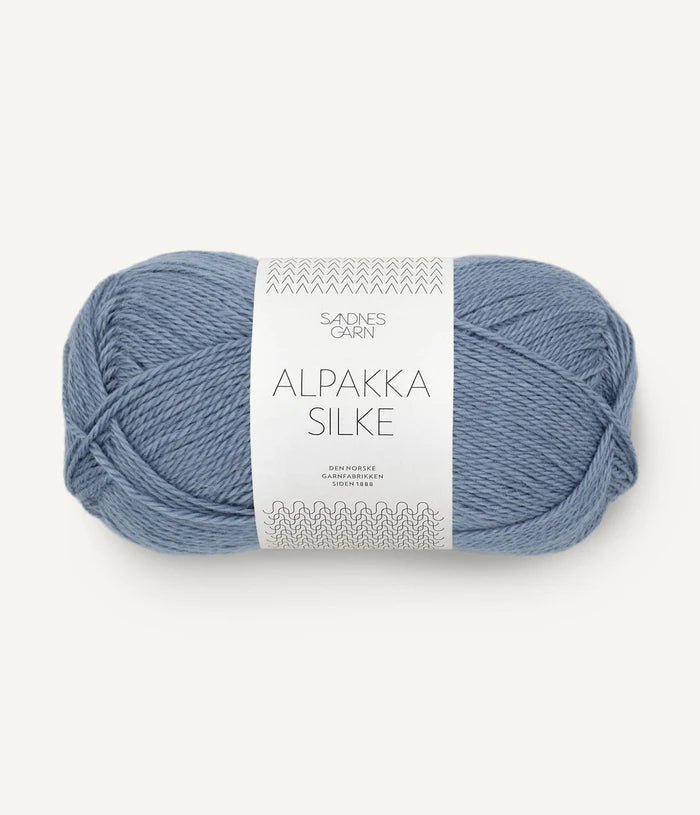 '6052 denim blue ' alpakka silke by sandnes garn | Wabi Sabi