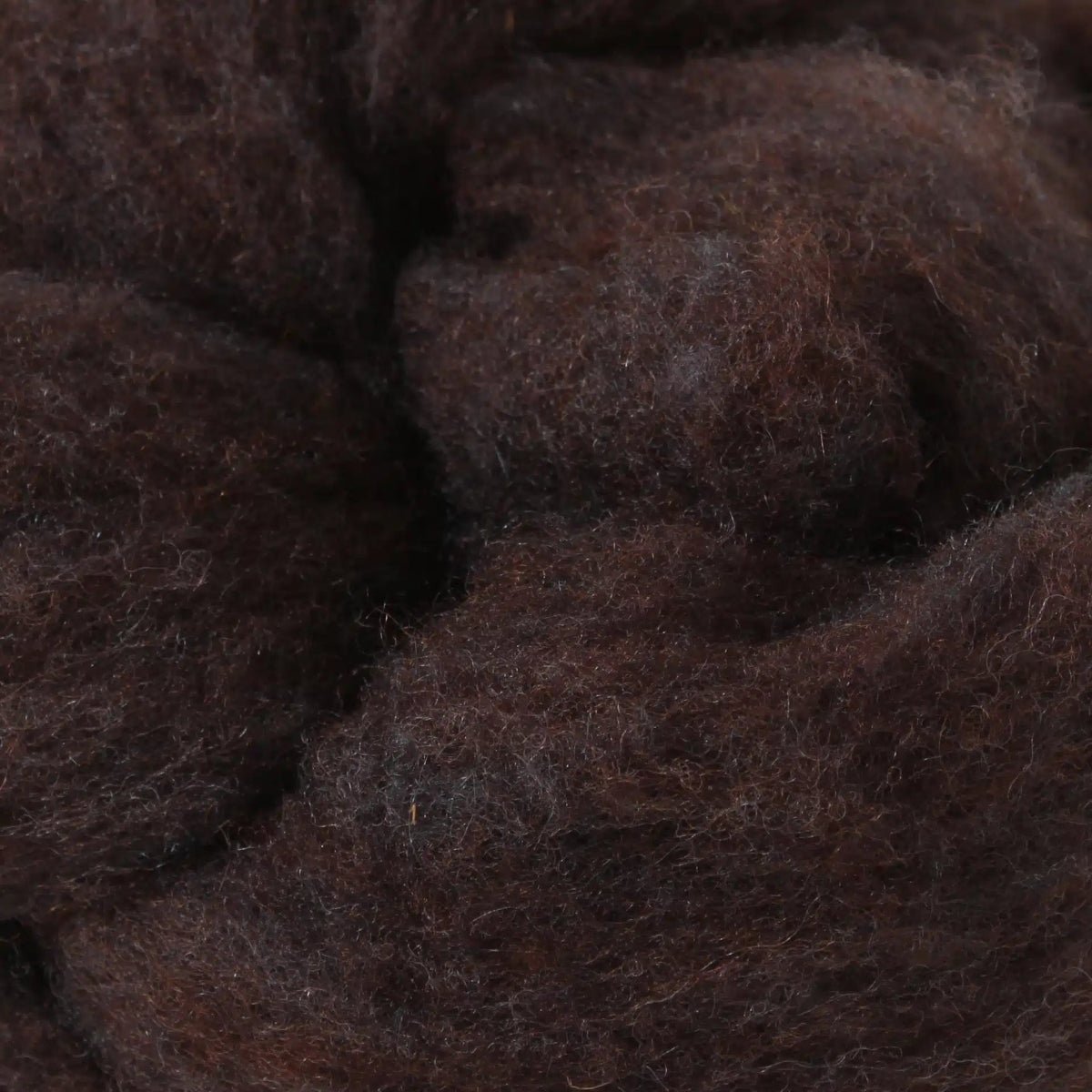 65 seal brown 100% canadian wool roving by custom woolen mills at Wabi Sabi