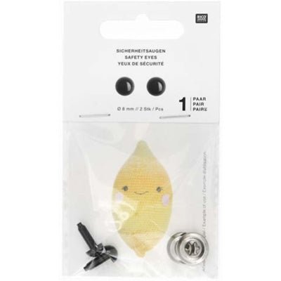 '6mm ' black safety eyes by rico | Wabi Sabi