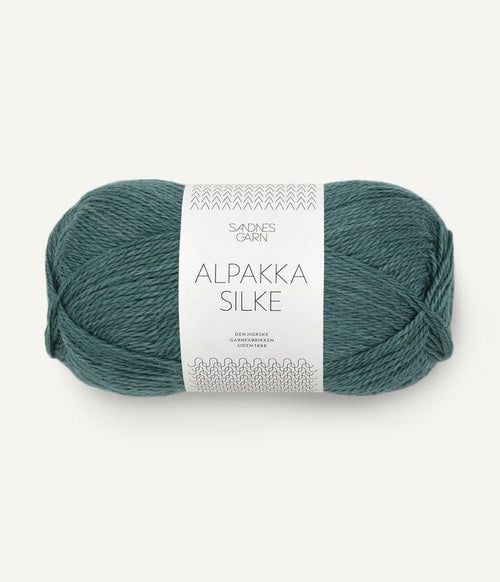 7572 petrol alpakka silke by sandnes garn at Wabi Sabi
