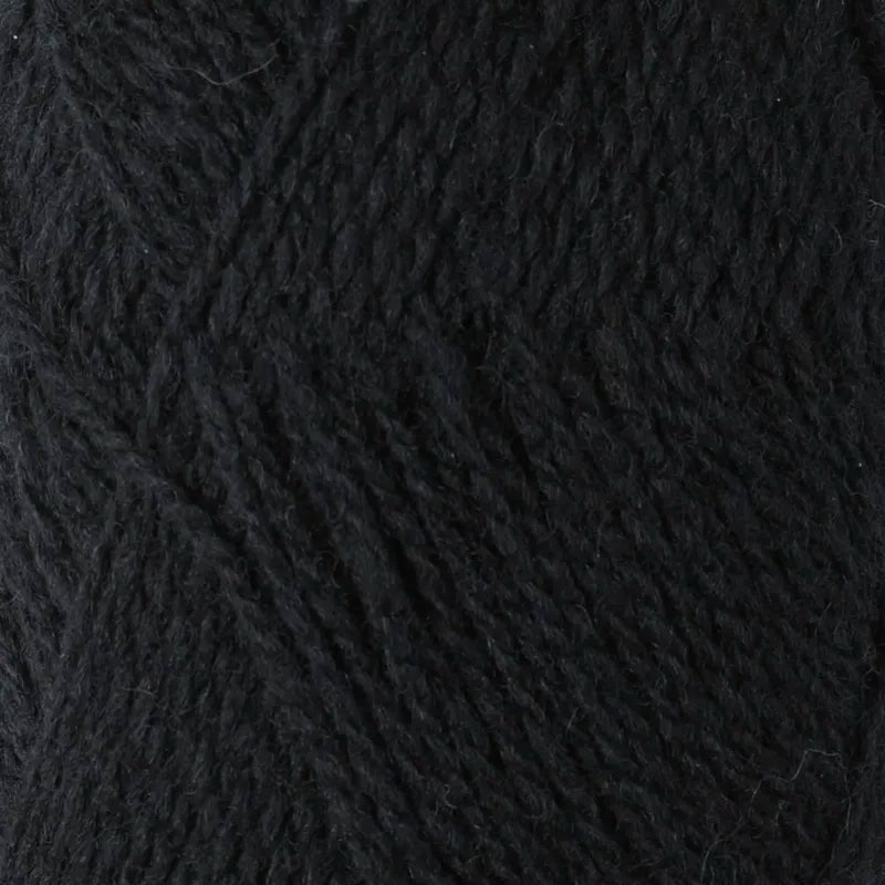 77 dyed black shetland jumper weight by jamieson & smith at Wabi Sabi