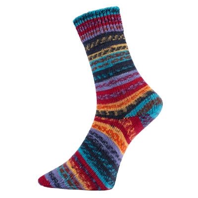 '80 pink yellow teal ' fjord socks puzzle by pro lana | Wabi Sabi