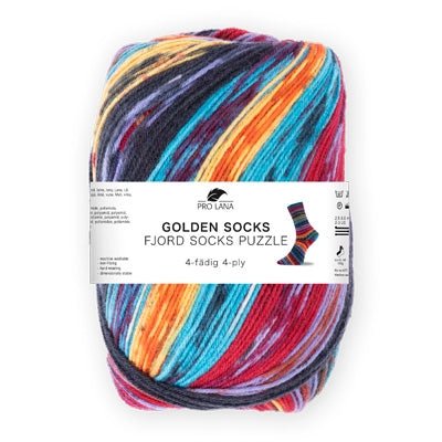 '80 pink yellow teal ' fjord socks puzzle by pro lana | Wabi Sabi