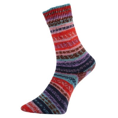 '84 red purple black ' fjord socks puzzle by pro lana | Wabi Sabi