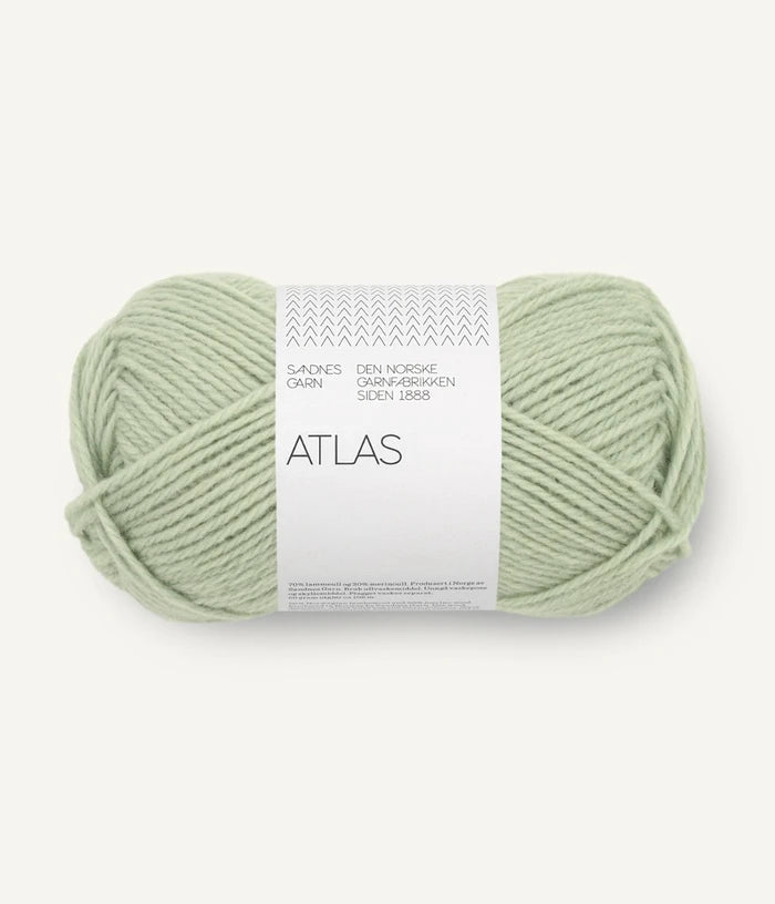 8521 dusty light green atlas by sandnes garn at Wabi Sabi