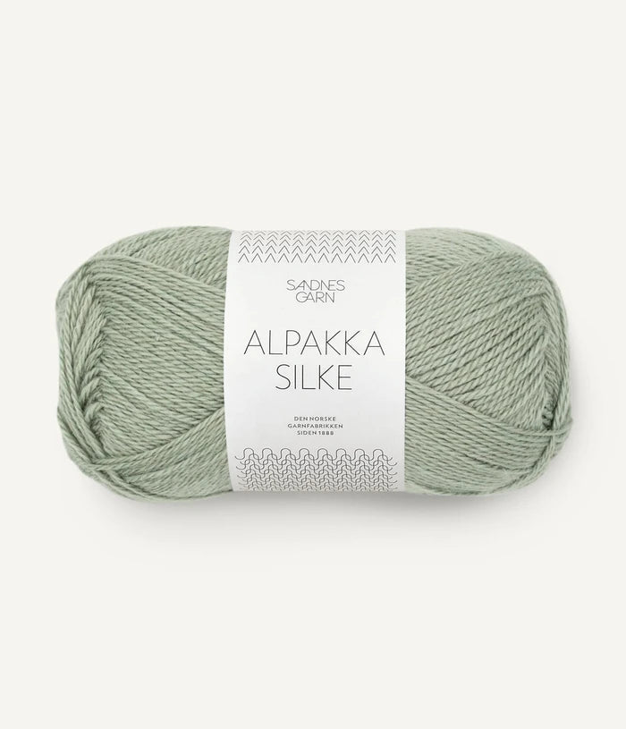 '8531 dusty light green ' alpakka silke by sandnes garn | Wabi Sabi