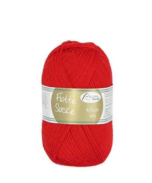 903 red flotte socke: solid by rellana garne at Wabi Sabi
