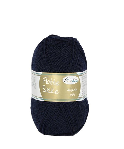 904 navy flotte socke: solid by rellana garne at Wabi Sabi