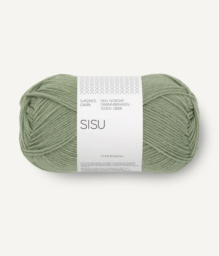 9041 dusty light green sisu by sandnes garn at Wabi Sabi