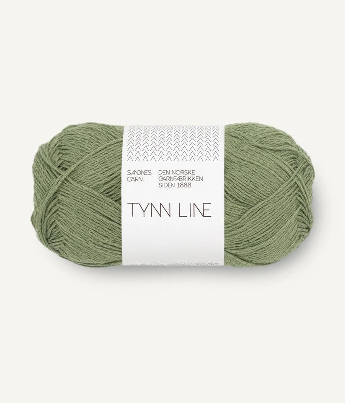 9062 olive green tynn line by sandnes garn at Wabi Sabi
