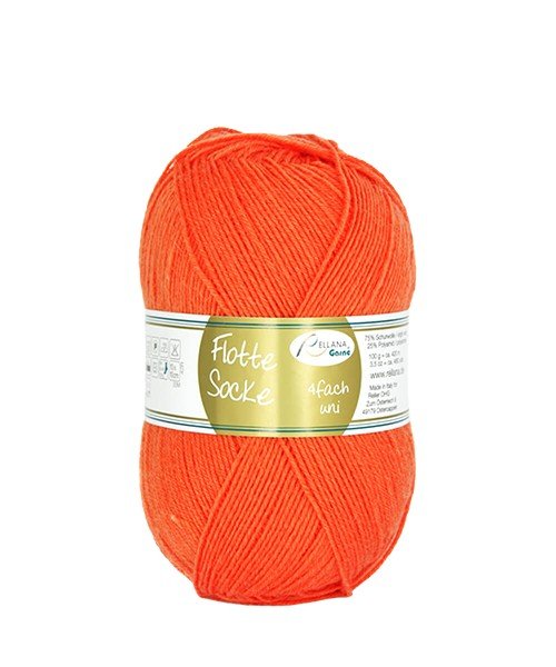 '924 orange ' flotte socke by Rellana Garne | Wabi Sabi