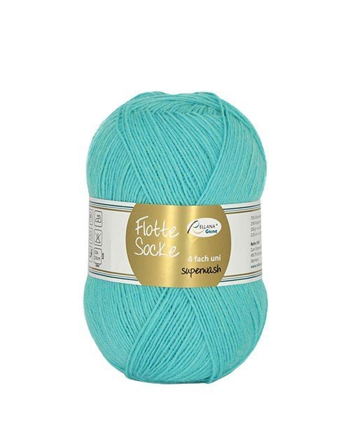 930 turquoise flotte socke uni by rellana garne at Wabi Sabi