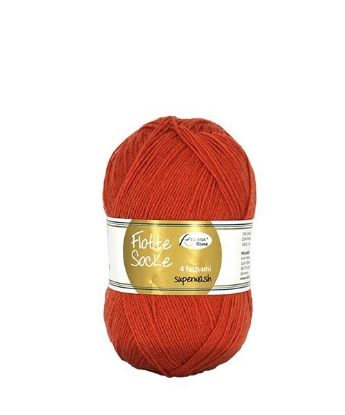 940 copper orange flotte socke uni by rellana garne at Wabi Sabi