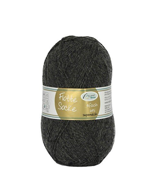 958 dark grey heather flotte socke uni by rellana garne at Wabi Sabi