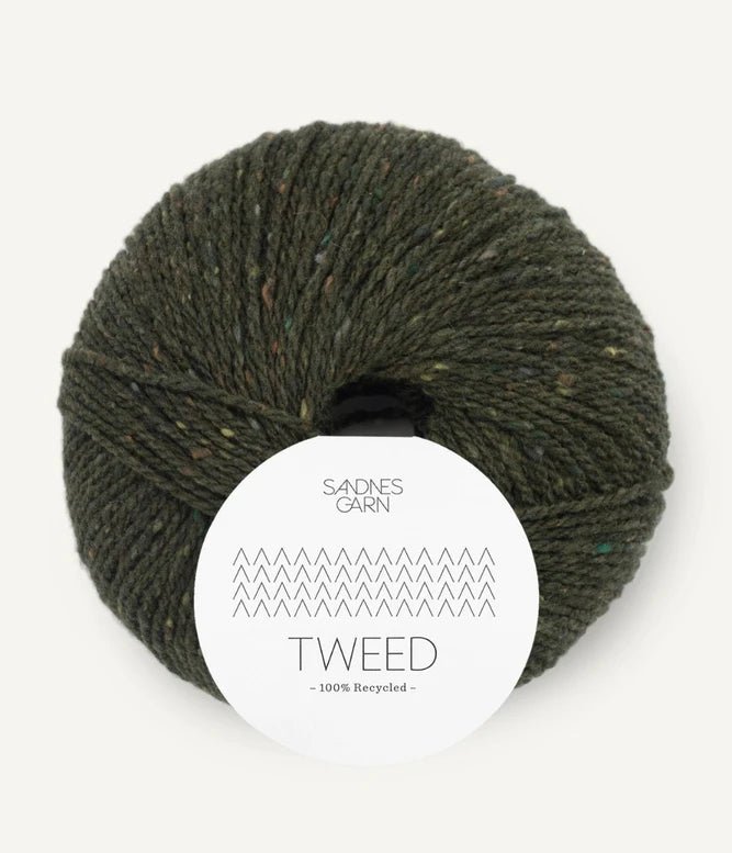 '9585 olive tweed ' tweed recycled by Sandnes Garn | Wabi Sabi