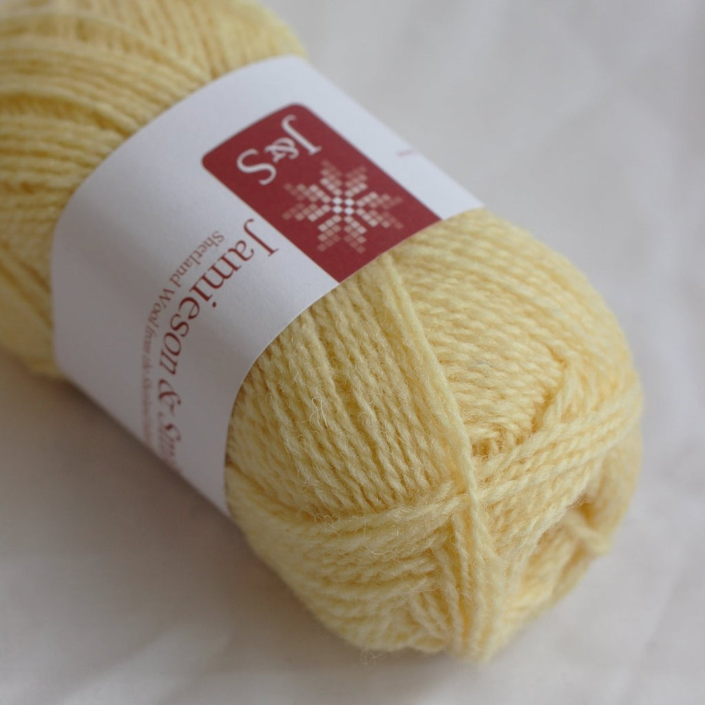 96 pale lemon shetland jumper weight by jamieson & smith at Wabi Sabi