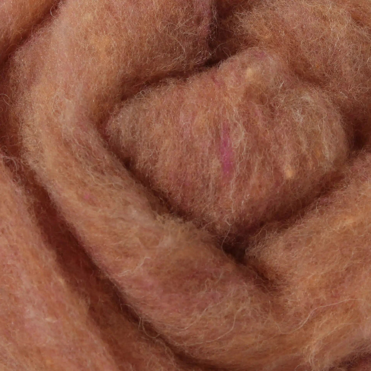 '99 peach heather ' 100% canadian wool roving by gram by Custom Woolen Mills | Wabi Sabi