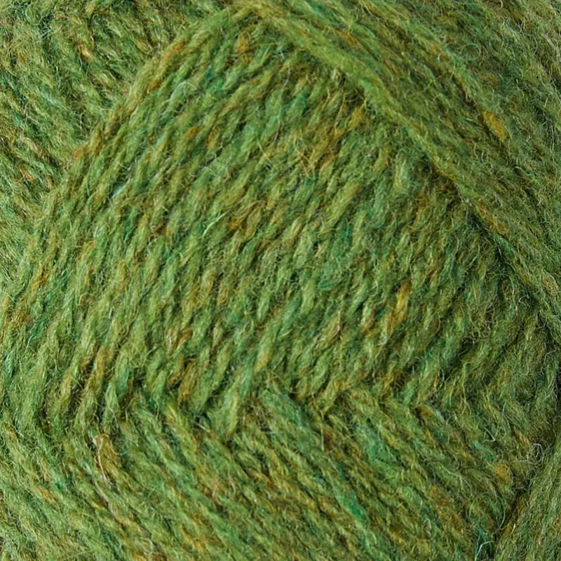 FC11 bright grass green shetland jumper weight by jamieson & smith at Wabi Sabi