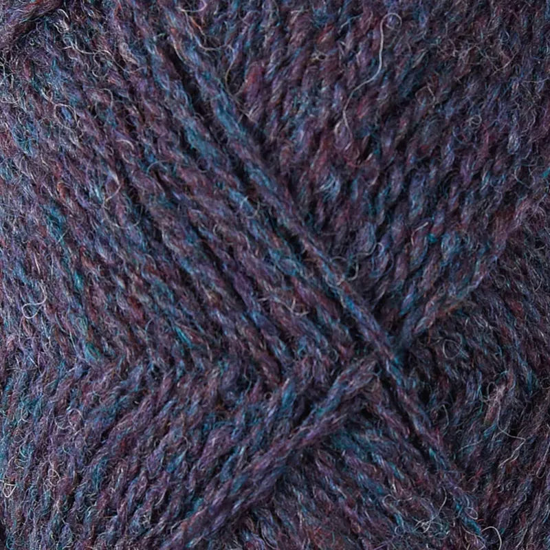 FC14 dark purple mix shetland jumper weight by jamieson & smith at Wabi Sabi