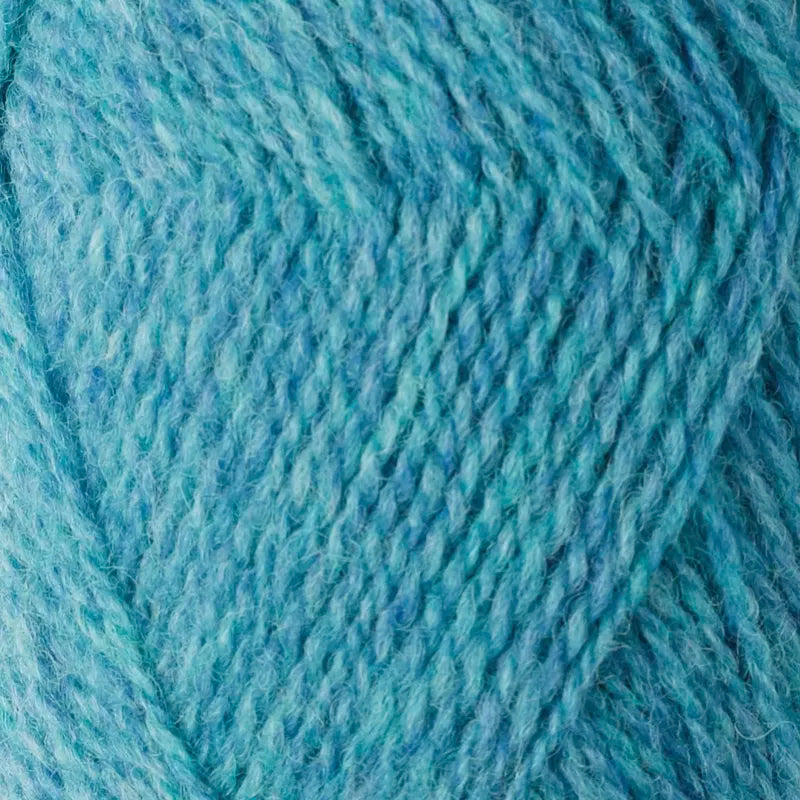 fc34 bright turquoise mix shetland jumper weight by jamieson & smith at Wabi Sabi