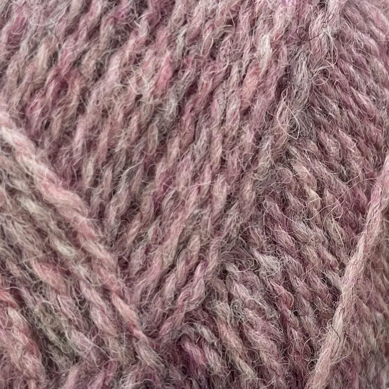 FC50 light pink purple mix shetland jumper weight by jamieson & smith at Wabi Sabi