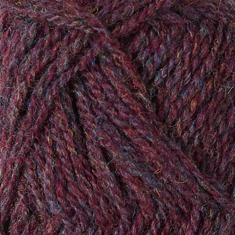 FC55 purple wine mix shetland jumper weight by jamieson & smith at Wabi Sabi