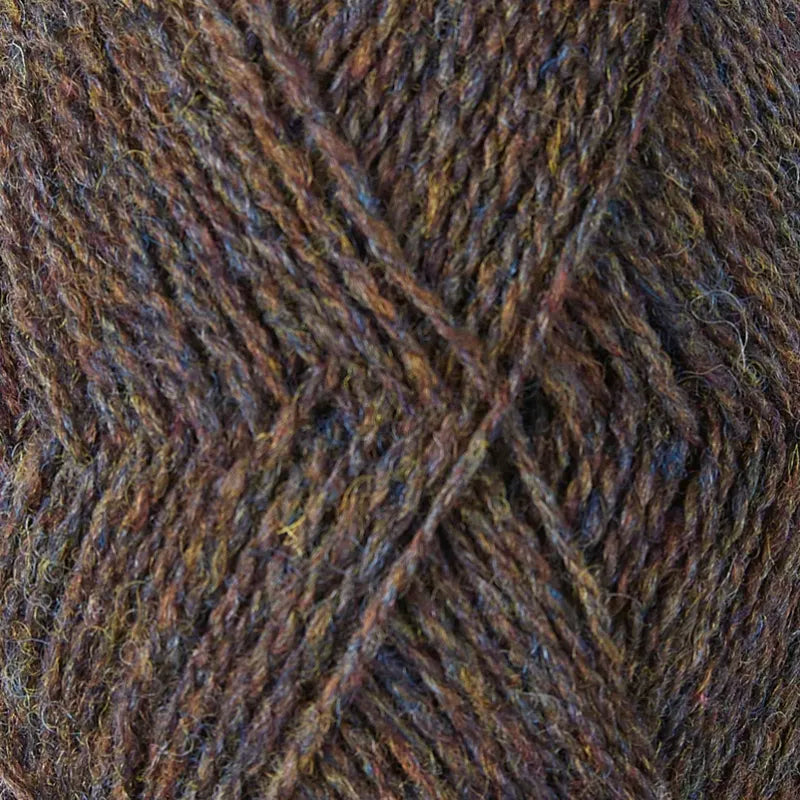 FC58 marled brown mix shetland jumper weight by jamieson & smith at Wabi Sabi