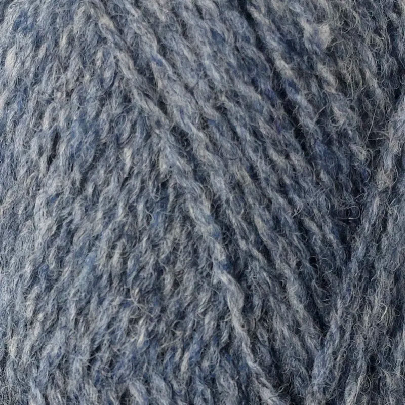 FC61 light blue grey mix shetland jumper weight by jamieson & smith at Wabi Sabi