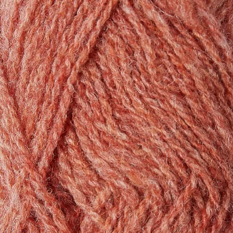 FC7 salmon orange marl shetland jumper weight by jamieson & smith at Wabi Sabi
