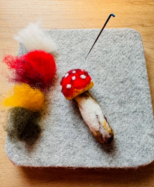 Felted Mushrooms