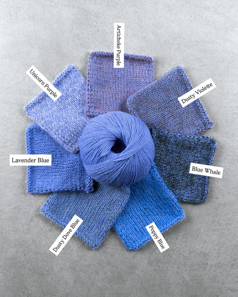 artichoke purple lavender blue by knitting for olive at Wabi Sabi