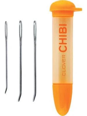 'bent tip set (orange) ' Darning Needle Set (with case) by Clover | Wabi Sabi