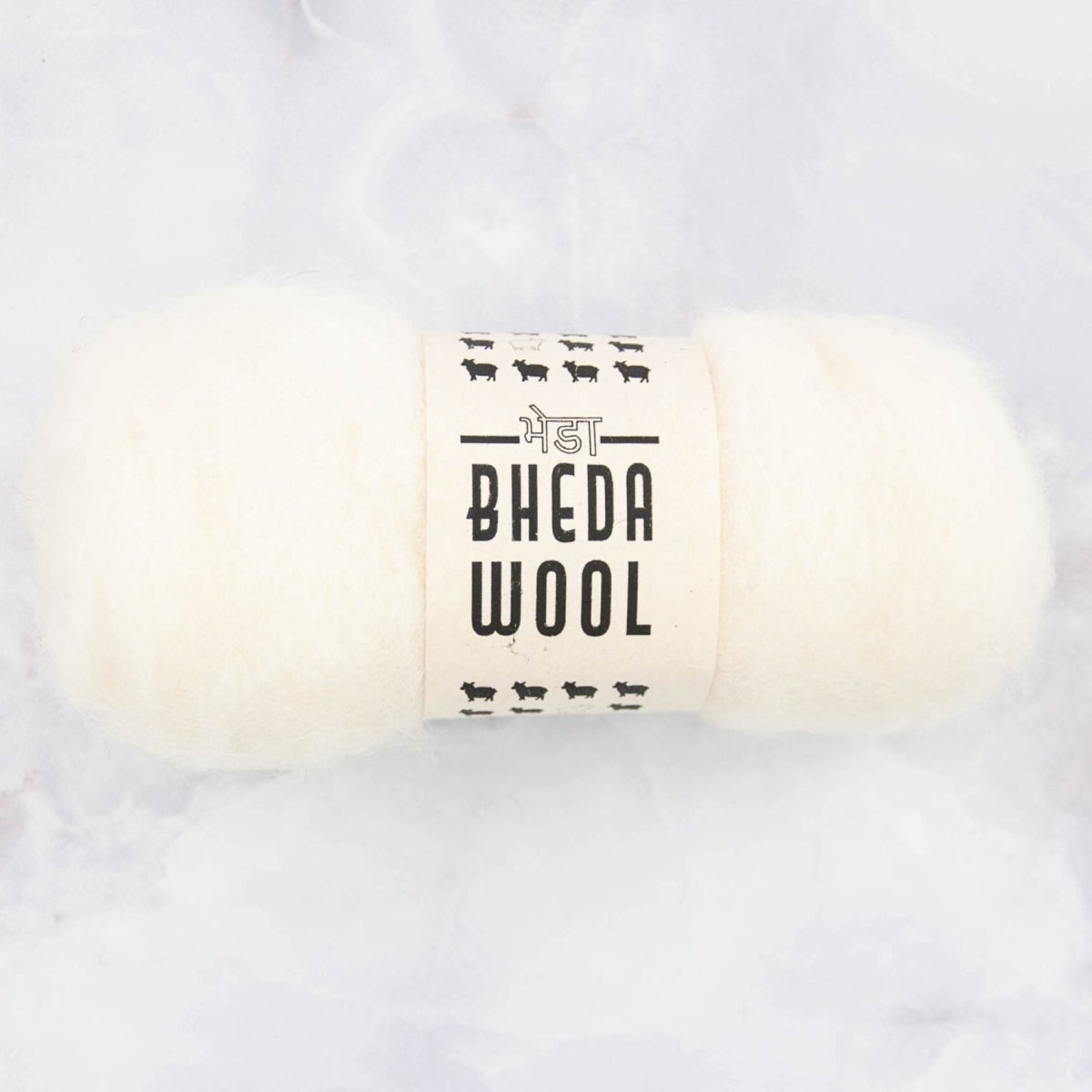 '230 white ' bhedawool felting wool: 25g by Bhedawool | Wabi Sabi