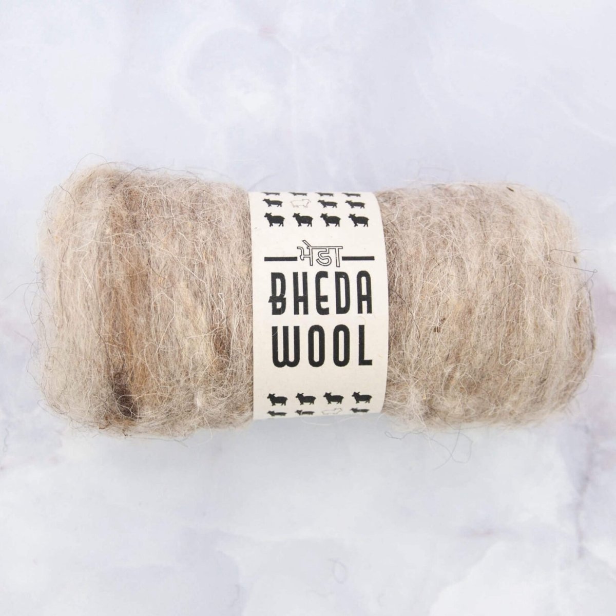 '250 natural light beige ' bhedawool felting wool: 25g by Bhedawool | Wabi Sabi