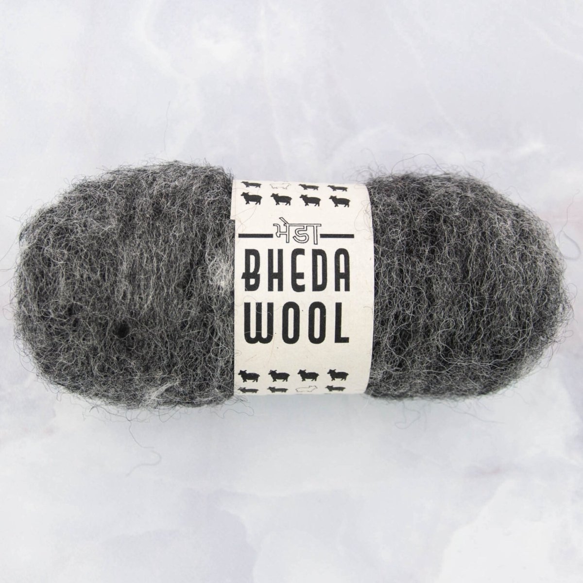 '310 natural mix grey ' bhedawool felting wool: 25g by Bhedawool | Wabi Sabi