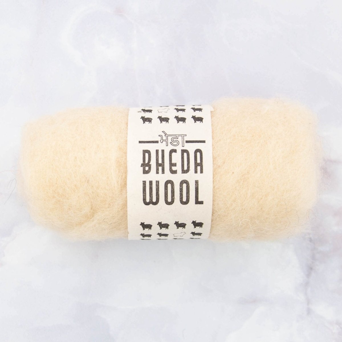 '320 natural white ' bhedawool felting wool: 25g by Bhedawool | Wabi Sabi