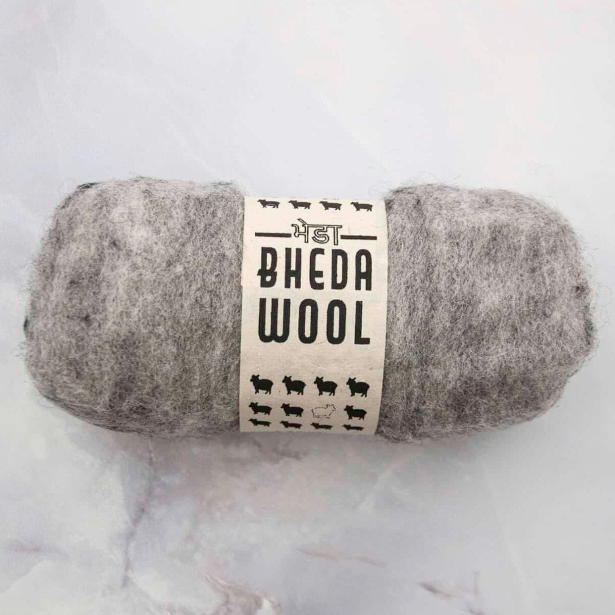 '498 natural light grey ' bhedawool felting wool: 25g by Bhedawool | Wabi Sabi