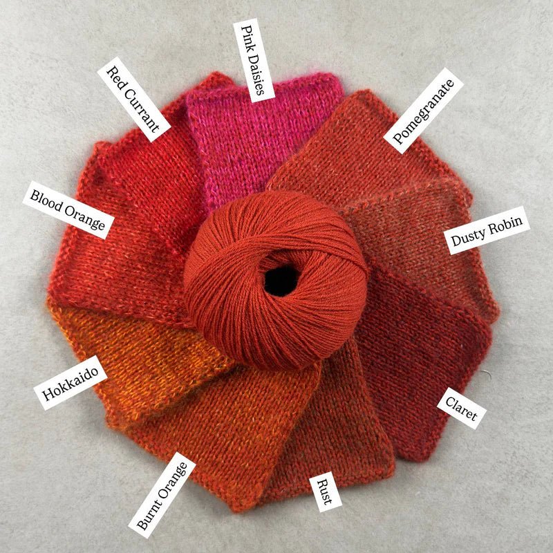 blood orange pomegranate pairings by knitting for olive at Wabi Sabi