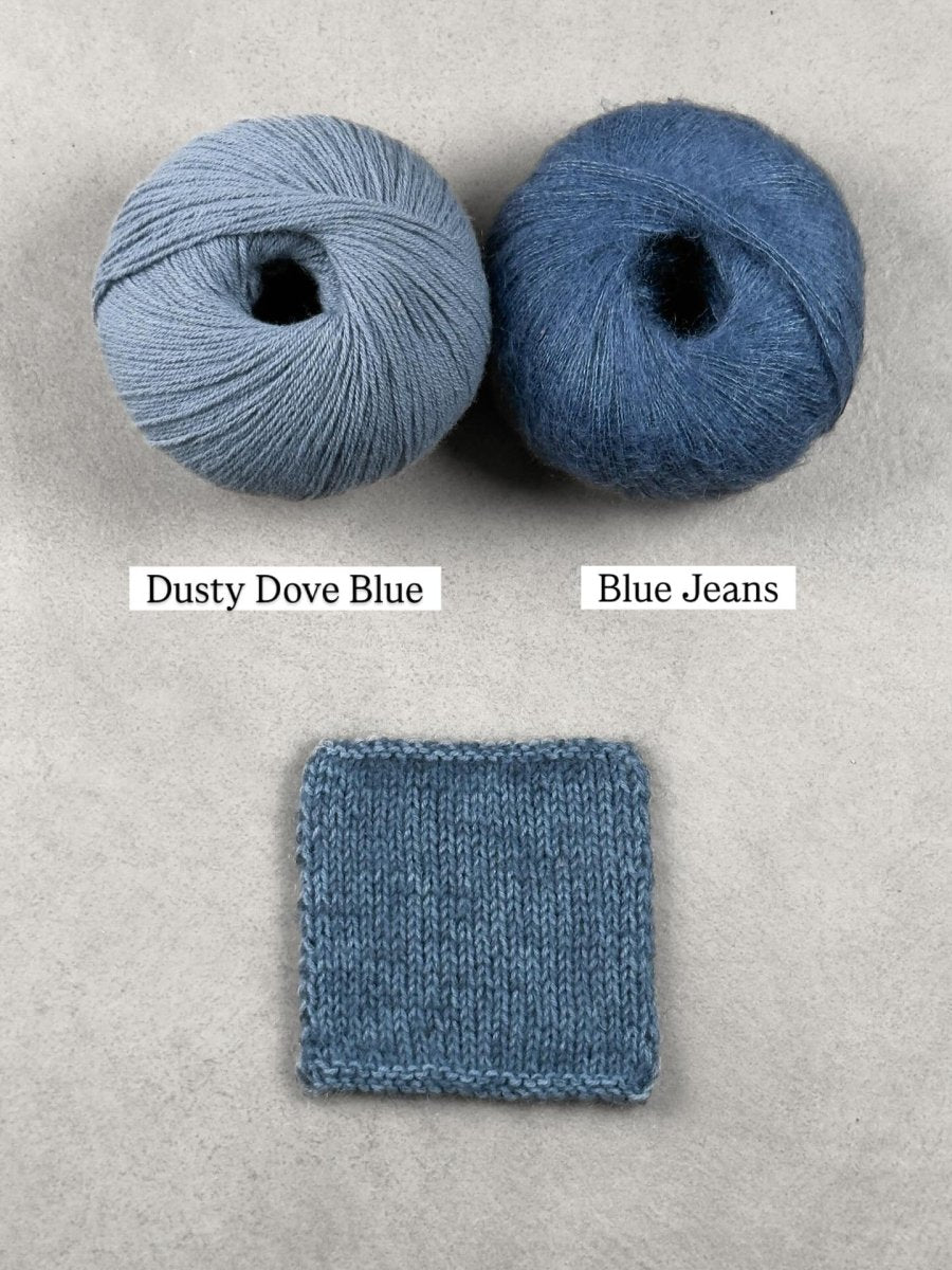 blue jeans dusty dove blue by knitting for olive at Wabi Sabi